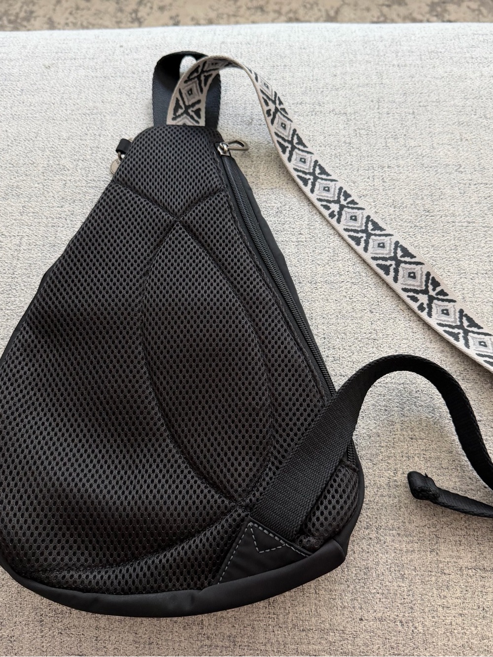 Black Sling Crossbody Bag - Minimal Everyday Carry - Picture 2 of 6